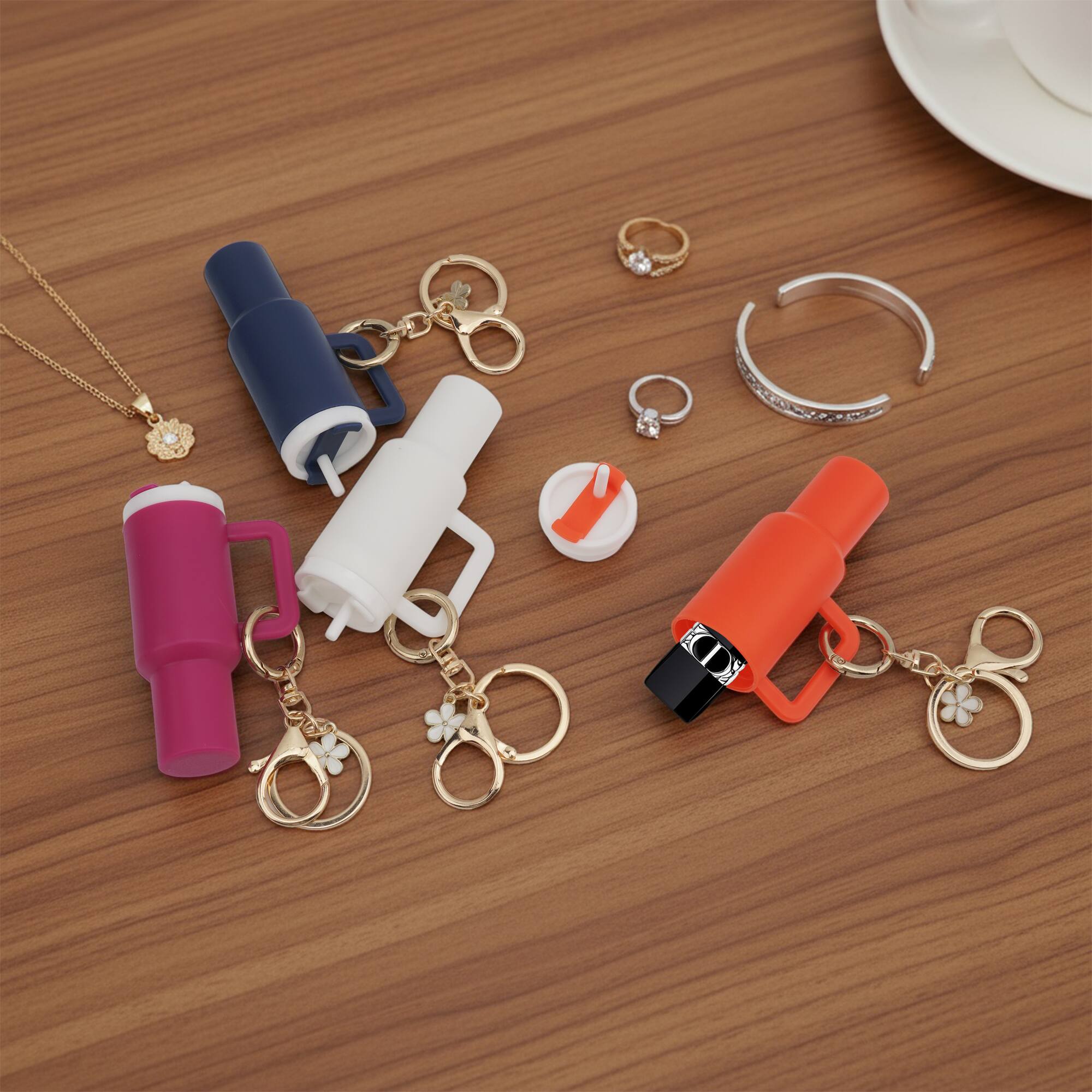 Pink & Orange Tumbler Lip Balm Holders by Ashland®
